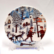 ARABIA, Sukupolven vaihdos nro.10 sein�lautanen. Design: Andreas Alariesto,1980-luku.Mitat Halkaisija n. 12 cm, 1kpl, 25�/kpl,( Tuote nro 112A )