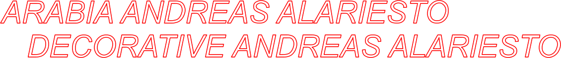 ARABIA ANDREAS ALARIESTO    DECORATIVE ANDREAS ALARIESTO