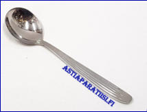 HACKMAN, Sorsakoski,Scandia Teelusikka, Design:Kaj Franck,Ruostumatonta ter�st�,Suunniteltu vuonna 1960, pituus n. 12 cm, 10 kpl., 10�/kpl,( Tuote nro 133AT )