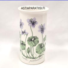 ARABIA,Kukkamaljakko " Suo-orvokki" Botanica,Design:Esteri Tomula,Valmistettu 1983-85-luku,Korkeus n. 14 cm, halkaisija n. 7,8 cm 0 kpl,( Tuote nro / Item #152E )