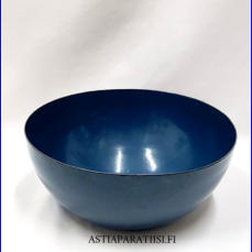 FINEL EMALI,Petrooli v�ri  emali salaattikulho,Design:Kaj Franck,Tuotannossa 1959 luku,Kuntokuvaus k�yt�n j�lki�,Halkaisija n. 22 cm,Korkeus n.9,5 cm, 1 kpl, 45� /kpl ( Tuote nro / Item #131N )