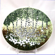 ARABIA, Sein�laatta "Koivikko", Design:Helj� Liukko-Sundstr�m, Valmistettu 2001,Korkeus n. 29 cm, leveys n. 32,5 cm, 0kpl ( Tuote nro / Item #110HL )