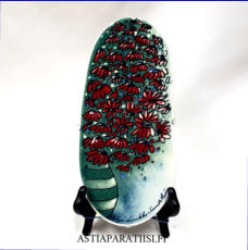 ARABIA, Sein�laatta " L�mpim�t Ajatukset ", Design:Helj� Liukko-Sundstr�m, Valmistettu 1996,Korkeus n. 23 cm, leveys n. 11 cm 48 �( Tuote nro / Item #179HL )