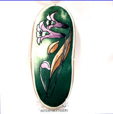 ARABIA, Sein�laatta " Torvensoittajat ", Design:Helj� Liukko-Sundstr�m, Valmistettu 1991,Korkeus n. 32 cm, leveys n. 13 cm 75�( Tuote nro / Item #190HL )