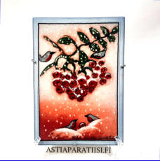 ARABIA, Sein�laatta " Lumihiutaleita hiljalleen "  Design:Helj� Liukko-Sundstr�m, Valmistettu 2002,Korkeus n. 15,5 cm, leveys n. 11 cm, 0kpl,( Tuote nro / Item #210HL )