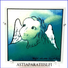 ARABIA, Sein�laatta " Tytt� ", Design:Helj� Liukko-Sundstr�m, Valmistettu 2015,Korkeus n. 11,8 cm, leveys n. 11,8 cm 55 �( Tuote nro / Item #224HL )