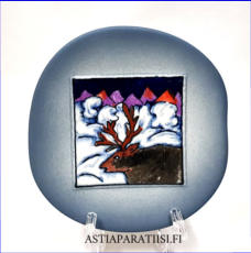 ARABIA, Sein�lautanen "Lapinmaassa", Design:Helj� Liukko-Sundstr�m, Korkeus n. 11,5 cm, leveys n. 11,5 cm 50 �( Tuote nro / Item #262HL )