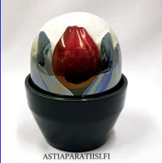 ARABIA, Ikikukka, Tulppaani,Viininpunainen,Design:Helj� Liukko-Sundstr�m,Valmistusvuosi 1990-luvulta ,kokonaiskorkeus 12 cm, 45 �( Tuote nro / Item #281HL )