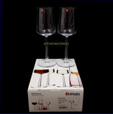 IITTALA, " Essence " valkoviinilasi  alkuper�ispakkaus,Design:Alfredo H�berli,Korkeus n.23 cm ,halkaisija n. 5,8 cm, 2 kpl,35 � yht.( Tuote nro / Item #304J )