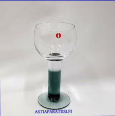 IITTALA,"Mondo"  harmaa Lik��rilasi,Design:Kerttu Nurminen, Tuotannossa: 1998-2008, Korkeus n.14 cm , Halkaisija n.6,5 cm, 1 kpl,35�/kpl,( Tuote nro / Item #464J )