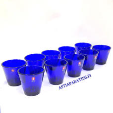 IITTALA, Kartio snapsilasi tummansininen, Design:Kaj Franck,Korkeus n.5,6 cm , Halkaisija n.6 cm, 10 kpl,18 �/kpl.( Tuote nro / Item #480J )