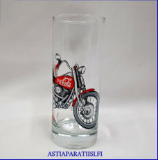 Coca Cola vanha juomalasi,Korkeus n.16 cm , Halkaisija n.6,1 cm, 0 kpl,( Tuote nro / Item #499J )