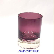 OY KUMELA, Snapsilasi 259=3082 lila ,Design:Sirkku Kumela-Lehtonen,Tuotannossa1960-76 ,Korkeus n.6 cm , Halkaisija n.4,6 cm, 1 kpl,15�/ kpl ( Tuote nro / Item #515J )