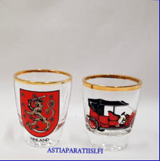 VINTAGE  Snapsilasit 60-luku ,Korkeus n.5 cm , Halkaisija n.4,1 cm,0 kpl, ( Tuote nro / Item #523J )