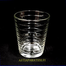 IITTALA,Aalto juomalasi kirkas,Design:Aino Aalto, Korkeus n.9 cm , Halkaisija n.7,3 cm, 9 kpl ,12 �/kpl,( Tuote nro / Item #541J )