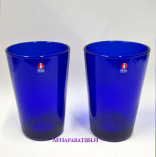 IITTALA,Kartio Koboltin sininen iso juomalasi,Design:Kaj Franck, Korkeus n.12,5 cm , Halkaisija n.8 cm,0 kpl, ( Tuote nro / Item #626J )