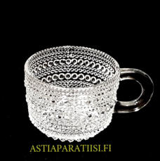 NUUTAJ�RVI, Kastehelmi, kahvikuppi ,Design:Oiva Toikka,Tuotannossa 1964-1988,Korkeus n.5,3 cm,halkaisija n.6,8 cm,6 kpl,18 �/kpl,( Tuote nro / Item #229J )