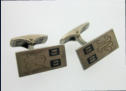 Hopeiset kalvosinnapit, 1964, Design Alm Lauri oy Ab Riihim�ki, Finland, 1951-1968 , mitat n. 1,9cm x 0,9cm, 55�