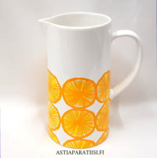 MARIMEKKO, Appelsiini oranssi kannu / kaadin,Design:Maija Isola,  korkeus n.21,5 cm,0kpl,( Tuote nro / Item #114D)