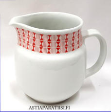 ARABIA, Seita maitokannu,Design:Raija Uosikkinen koriste, B�ck G�ran malli ,1961-1969-luvulta ,korkeus n.14 cm,1kpl,85�/kpl ( Tuote nro / Item #121D)