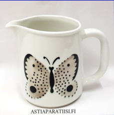 ARABIA, Perho koriste maitokannu 75 cl Design:Birger Kaipiainen,1960 -luvulta,korkeus n.12,8 cm,0kpl,  ( Tuote nro / Item #155D) 