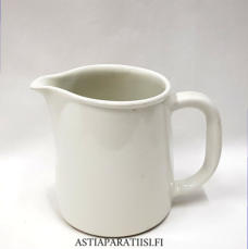 ARABIA, valkoinen  maitokannu,Design: Kaj Franck,1949-1964-luvulta , k�yt�n j�lki�,korkeus n.12,5 cm,1kpl,65�/kpl ( Tuote nro / Item #182D)