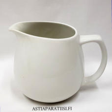 ARABIA, valkoinen  maitokannu,Kaj Franckin muotoilema B-astiasto,1949-luvulta ,korkeus n.12,5 cm,1kpl,65�/kpl ( Tuote nro / Item #183D)