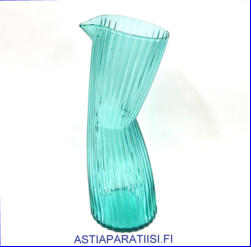 IITTALA, Lasi kaadin, Gluck! pitcher, green, Design:Kati Tuominen-Niittyl�,tuotannossa 1994-2000-luvulta,korkeus n.24,5 cm,1kpl,125� ( Tuote nro / Item # 101K)