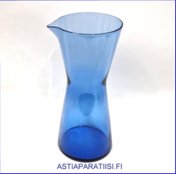 IITTALA,vaaleansininen Lasikaadin / Cocktail-sekoitin,Design:Kaj Franck,tuotannossa 1990-luku,korkeus n.22 cm,1kpl,85� ( Tuote nro / Item # 103K)