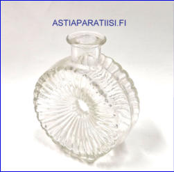 RIIHIM�EN LASI,Aurinkopullo, kirkas 1/4,Design:Helena Tynell,tuotannossa 1964-74-luku,korkeus n.12,5 cm,0kpl, ( Tuote nro / Item # 110K)