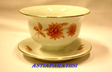 ARABIA, kastikekulho oranssi kukka tosi kaunis,n.15cmx11cm,85�