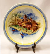 ARABIA, k�sinmaalattu signeeraus.S J,halkaisija n. 15 cm  1kpl, 45�/kpl