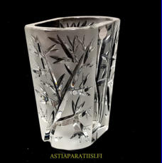 RIIHIM�EN LASI, kristallimaljakko k�sinhiottu,Korkeus,n.20 cm,halkaisija,n.15x10,5 cm,1kpl,165�/kpl ( Tuote nro / Item #124KR )