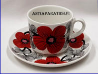 ARABIA, Isokukka kahvikuppi Design :Esteri Tomula,Kupin korkeus n. 6,5 cm, halkaisija n. 7 cm,Suunniteltu vuonna 1970, 0 kpl, ( Tuote nro 118 Q )