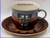 ARABIA, �idille Teekuppi , Design:Helj� Liukko-Sundstr�m,Kupin korkeus n. 7,5 cm, halkaisija n. 9,3 cm,Suunniteltu vuonna 1978, 1kpl,69�/kpl,  ( Tuote nro 122 Q )