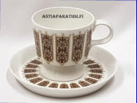 ARABIA,Rukinlapa kahvikuppi,Design:Raija Uosikkinen,Kupin korkeus n. 6,8 cm, halkaisija n.6,8 cm,Suunniteltu vuonna 1959-1973, 1 kpl,32�/kpl ( Tuote nro 155 Q )