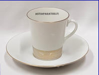 ARABIA,Jaana kahvikuppi ,Design:Raija Uosikkinen,Kupin korkeus n. 7,8 cm, halkaisija n.7,3 cm,Suunniteltu vuonna 1964-1971, 4 kpl, 28�/kpl ( Tuote nro 156 Q )