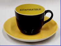 ARABIA, Paula kahvikuppi malli B,Design: Kaj Franck,Kupin korkeus n.6,2 cm, halkaisija n. 7,3 cm, Suunniteltu vuonna 1955-1960, 2kpl, 28�/kpl ( Tuote nro 208Q )