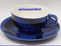 ARABIA, Domino Combo  iso kahvikuppi, Design:Howard Smith, Malli: Kati Tuominen-Niittyl� ja Pekka Paikkari,,Kupin korkeus n.5 cm, halkaisija n. 8,7 cm, Suunniteltu vuonna 1982, 3kpl, 26�/kpl ( Tuote nro 233Q )