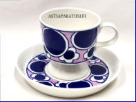ARABIA, Pauliina  kahvikuppi, Design:Anja Jaatinen-Winquist,Malli NA, Valmistettu1968-71-luku, korkeus n.6,5 cm, halkaisija n. 6,7 cm,  0 kpl,  ( Tuote nro 256Q )