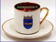 ARABIA, Uudenmaan maakunta espressokuppi /mokkakuppi,malli OC,Design:Olga Osol,Malli:Greta-Lisa J�derholm,Kupin korkeus n.5,6 cm, halkaisija n. 5,4 cm, Suunniteltu vuonna 1964-1971, 3 kpl,40�/ kpl ( Tuote nro 349Q )