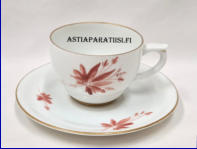 ARABIA,k�sinmaalattu kahvikuppi, Tuotannossa 1960-1970, korkeus n.5,5 cm, halkaisija n.7,4 cm, 5kpl,,24�/kpl ( Tuote nro 382Q )