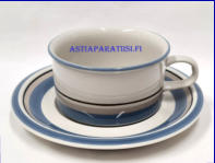 ARABIA, Uhtua teekuppi / kahvikuppi, Design:Inkeri Leivo,Kupin korkeus n.5,5 cm, halkaisija n. 10 cm, Suunniteltu vuonna 1982-1999, 1kpl, 44�/kpl ( Tuote nro 400Q )