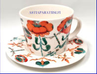 IITTALA,Korento kahvikuppi ja aluslautanen oranssi,Design: Klaus Haapaniemi, Muoto Heikki Orvola,korkeus n.7,2 cm, halkaisija n.9,8 cm,0 kpl( Tuote nro 443Q )