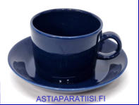 ARABIA,Teema teekuppi / kahvikuppi ja aluslautanen,Design:Kaj Franck,Kupin korkeus n. 6 cm, halkaisija n. 8,5 cm,2kpl,22�/kpl,( Tuote nro 449Q )