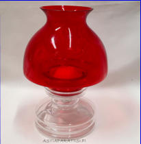RIIHIM�EN LASI, Apollo, punainen tuikku, Design:Nanny Still,1970-luku, Korkeus n. 26,5 cm,halkaisija n.16,5 cm, 1kpl, 195�/kpl ( Tuote nro / Item #102C )