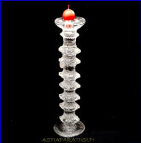 IITTALA, Festivo, kynttil�njalat, 8 solmua,Design:Timo Sarpaneva,mitat Korkeus,n.32 cm, halkaisija n. 8,8 cm,Signeerattu TS, 2 kpl, 180�/kpl,ei Signeerattu,1kpl ,170�/kpl,( Tuote nro / Item #112C )