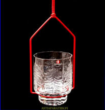 IITTALA,Kuusi  kynttil�lyhty / tuikku, Design:Jorma Vennola,Tuotannossa:  1981-1988-luvulta, mitat Korkeus,n. 10 cm, halkaisija,n. 7,5 cm, 0 kpl,( Tuote nro / Item #135C )