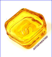 IITTALA,Vitriini - rasia sitruunankeltainen,Design:Anu Penttinen,60 x 60 mm,1kpl