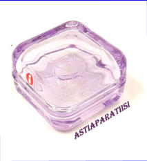IITTALA,Vitriini - rasia laventeli lasi,Design:Anu Penttinen,60 x 60 mm,1 kpl